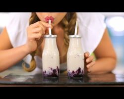 Sexy Blueberry Vanilla Milkshake Recipe (Non-Dairy)
